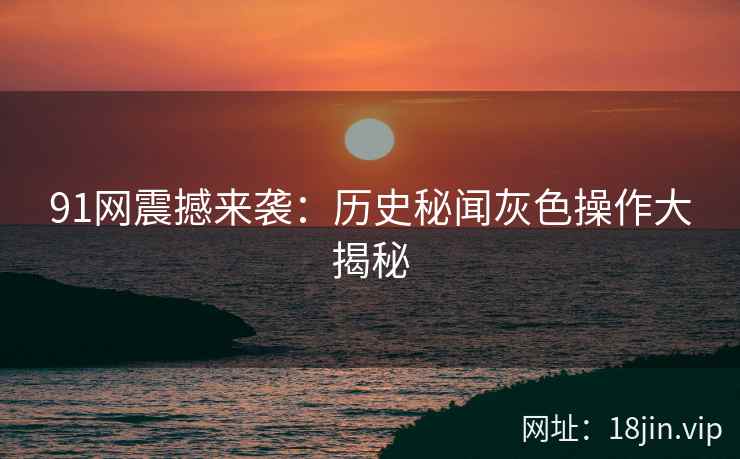 91网震撼来袭：历史秘闻灰色操作大揭秘