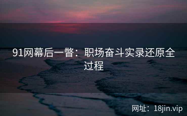 91网幕后一瞥：职场奋斗实录还原全过程